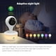 LeapFrog LF815HD Moniteur de bébé Wi-Fi 1080p avec accès à distance, affichage 720p haute définition de 5 po, veilleuse, vision nocturne couleur (Blanc) LF815HD – image 5 sur 9