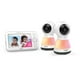 VTech VM5255-2 Moniteur de bébé vidéo numérique à balayage panoramique de 5 po à 2 caméras avec veilleuse (Blanc) VM5255-2 – image 2 sur 9