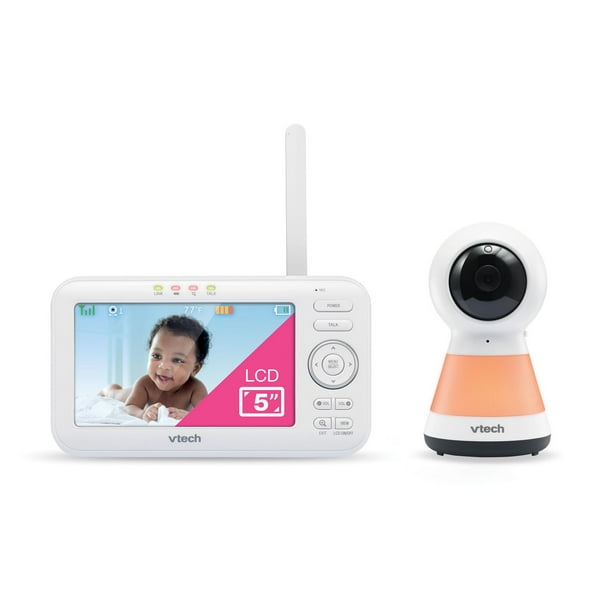 VTech VM5255 5” Digital Video Baby Monitor with Pan Scan and Night Light  (White), VM5255 