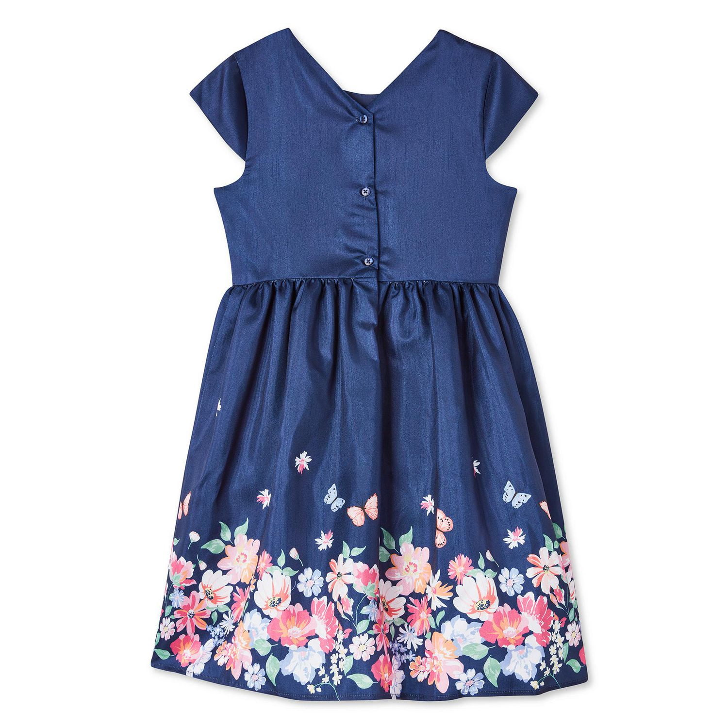 George Girls' Short Sleeve Dress with Bow