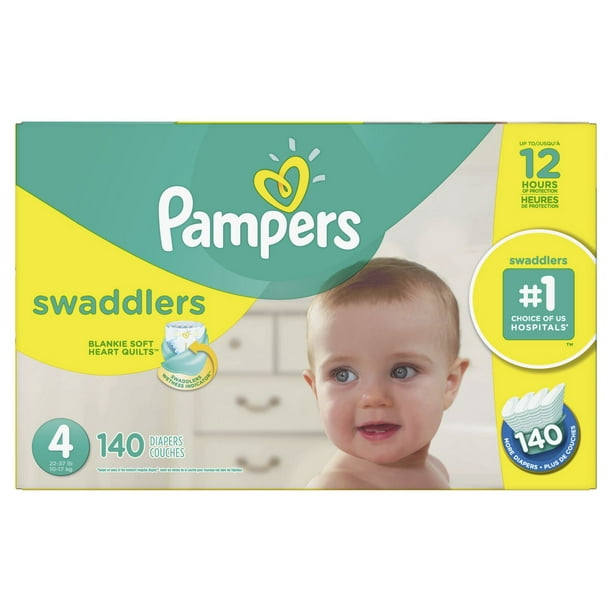 Swaddlers couches taille 1, 96 unités – Pampers : Couche