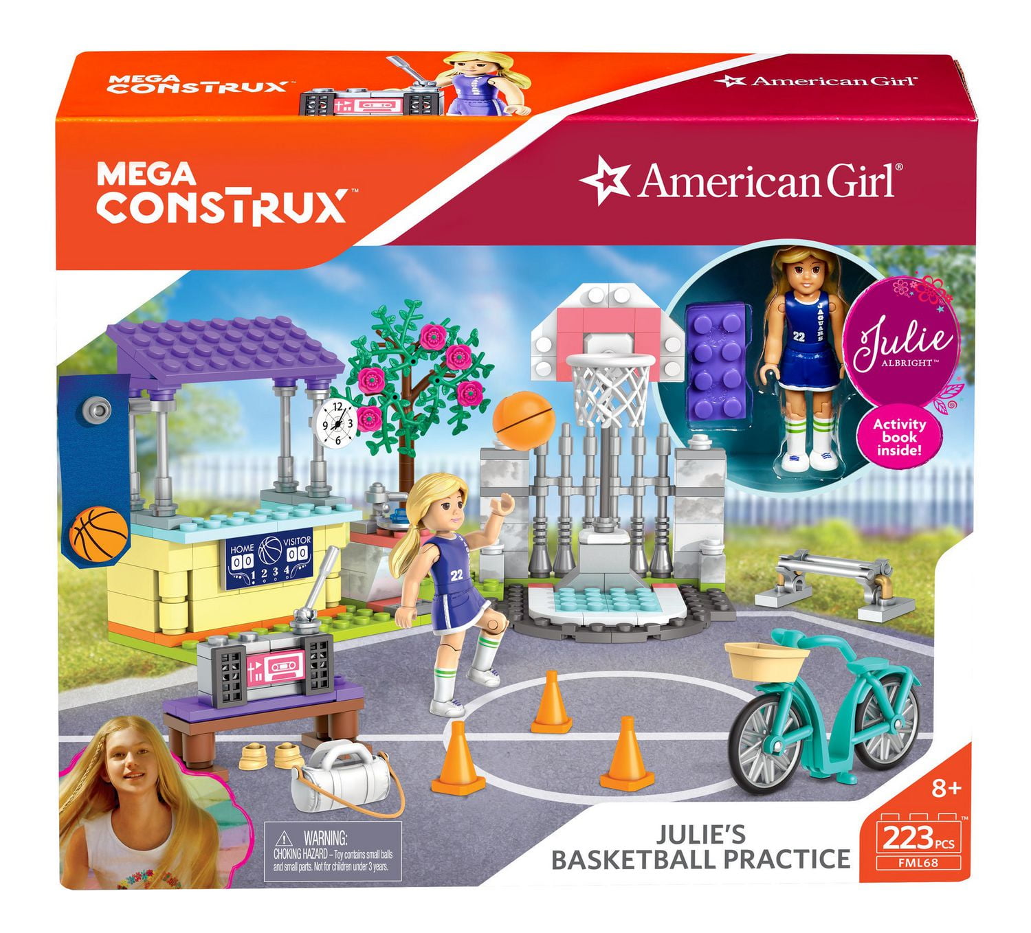 Mega construx american girl julie's basketball 2025 practice