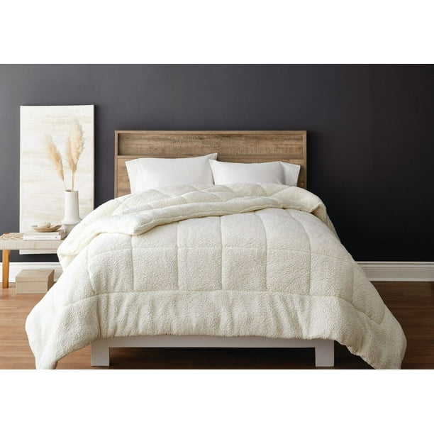 Mainstays Grey Reversible Comforter Double/Queen, comforter 
