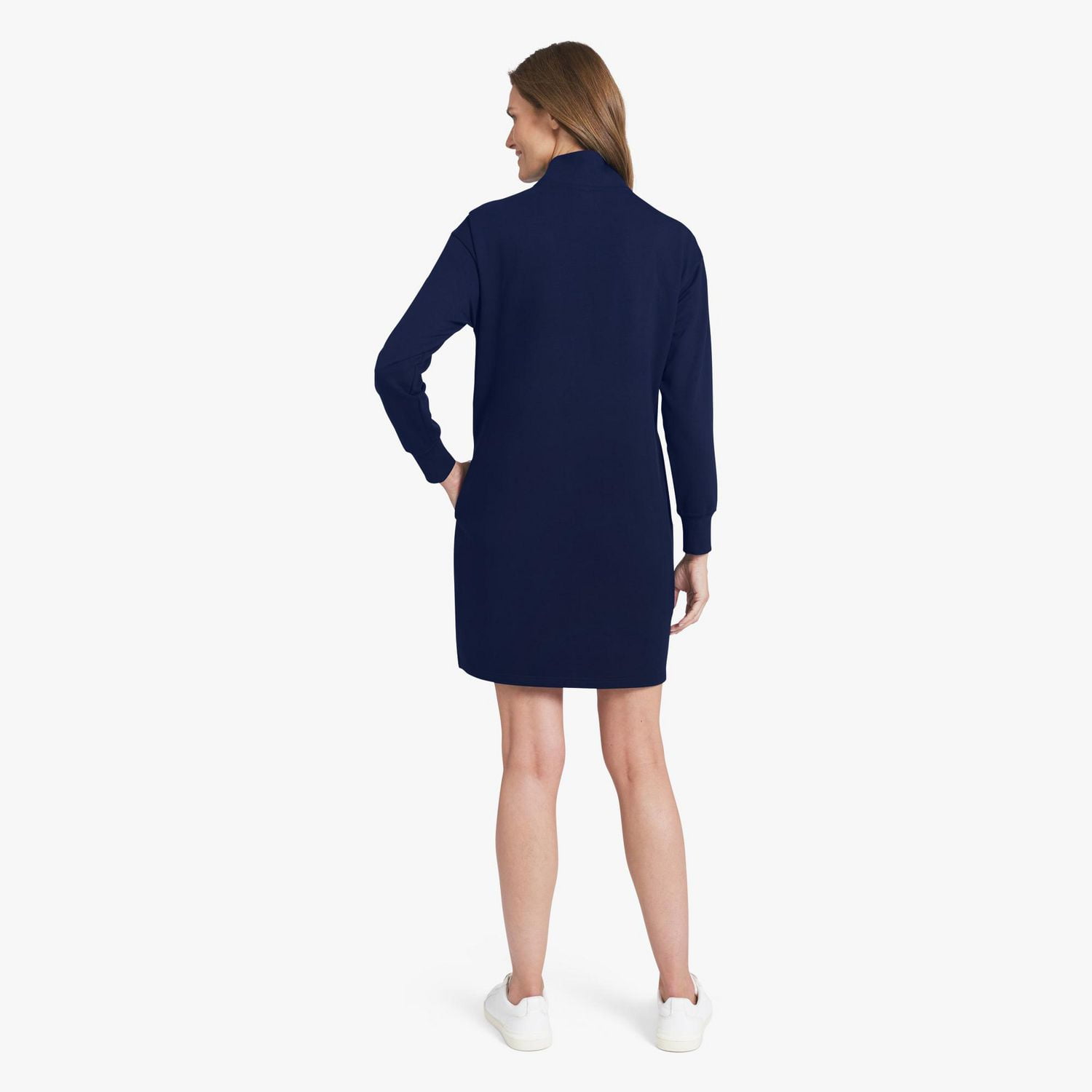 CHAPS QTR ZIP DRESS