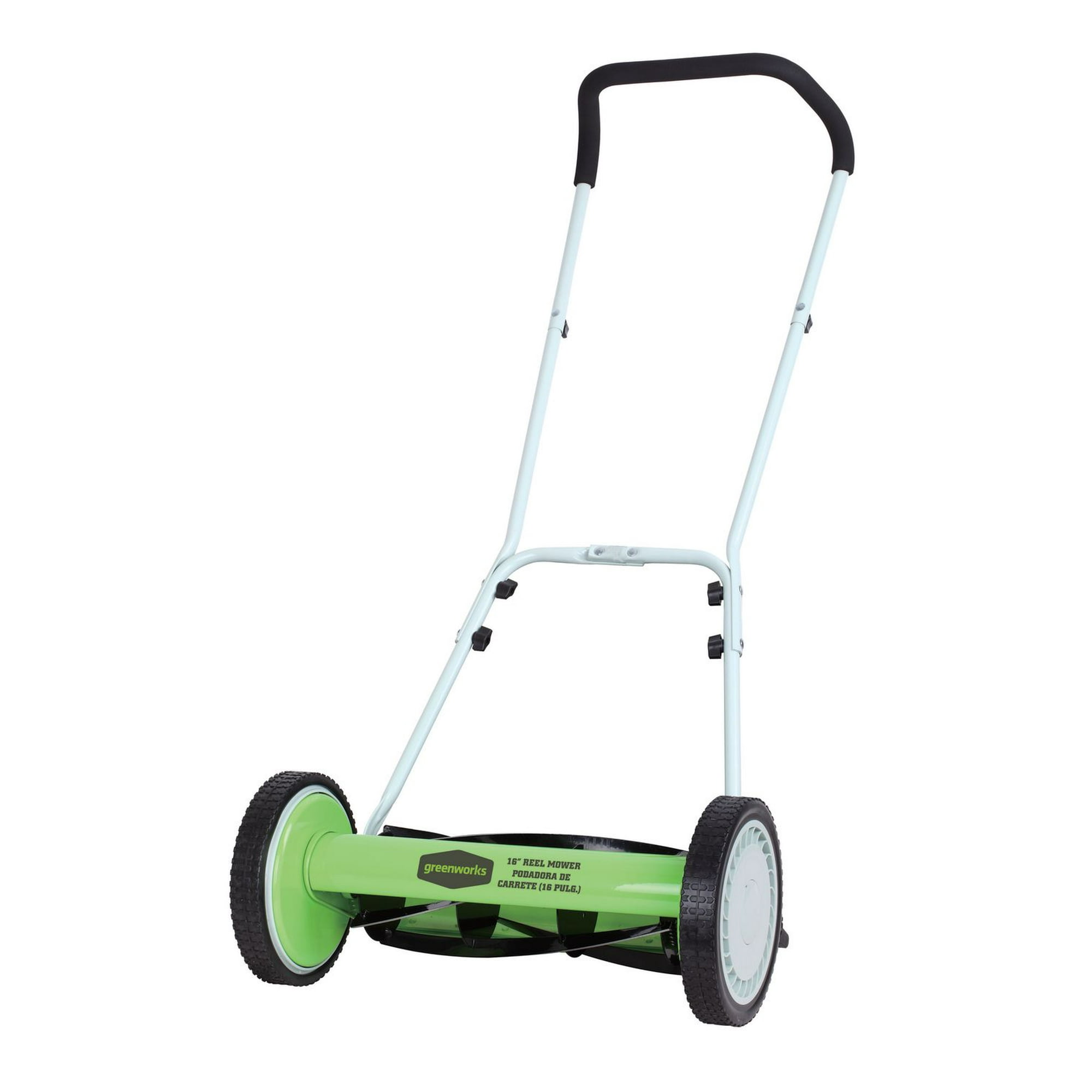 Fichiouy 16 Reel Lawn Mower with Grass Catcher Cordless Hand Push