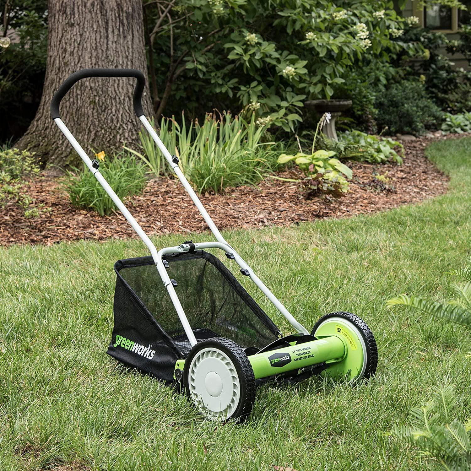 Greenworks 16-inch Reel Mower, Quick, quiet and easy maintenance