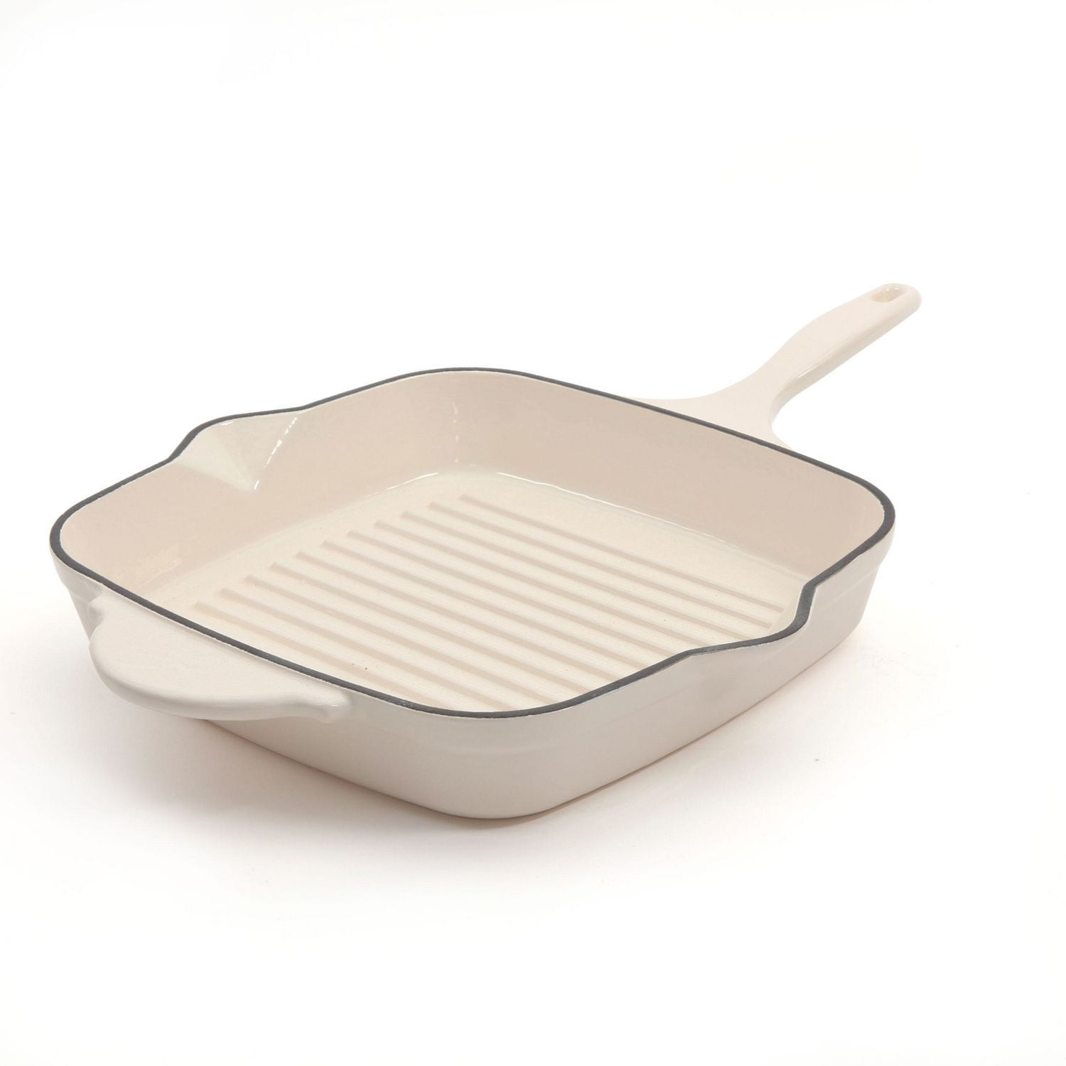 The Pioneer Woman Timeless Square 10.25" Cast Iron Enamel Grill Pan