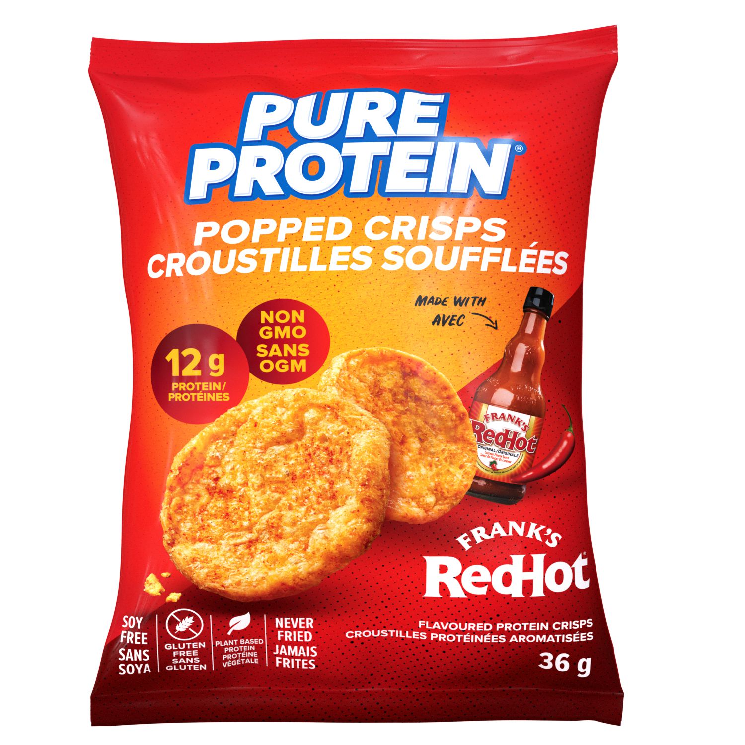 PURE PROTEIN Croustilles soufflées Frank's RedHot 30G