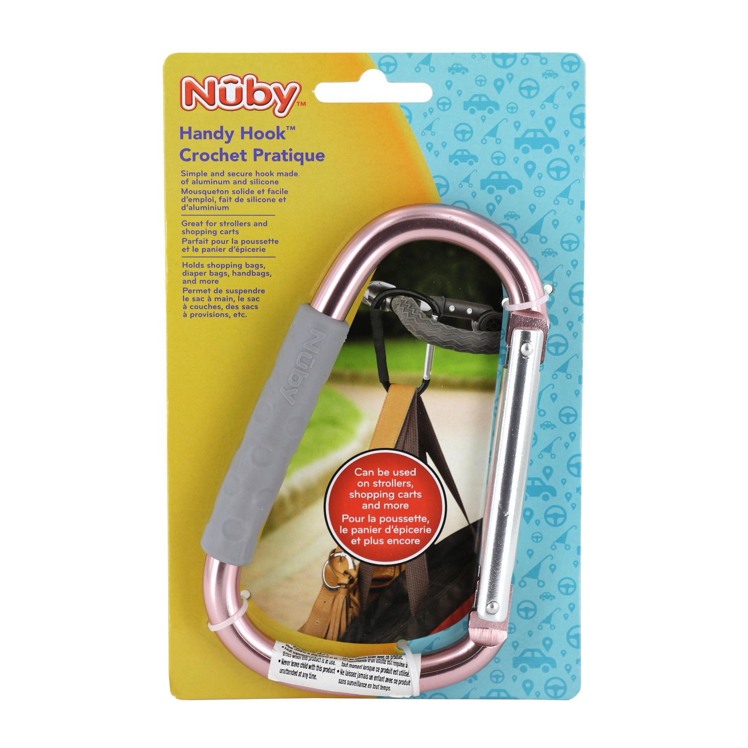 Nuby Handy Hook Black or Rose Gold Great for strollers Walmart