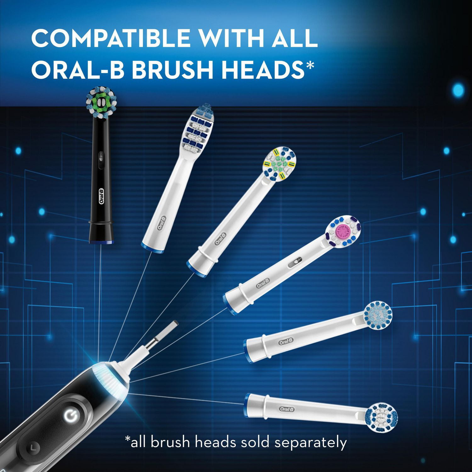 Oral-B 8000 Electronic Toothbrush, Black, Powered by Braun