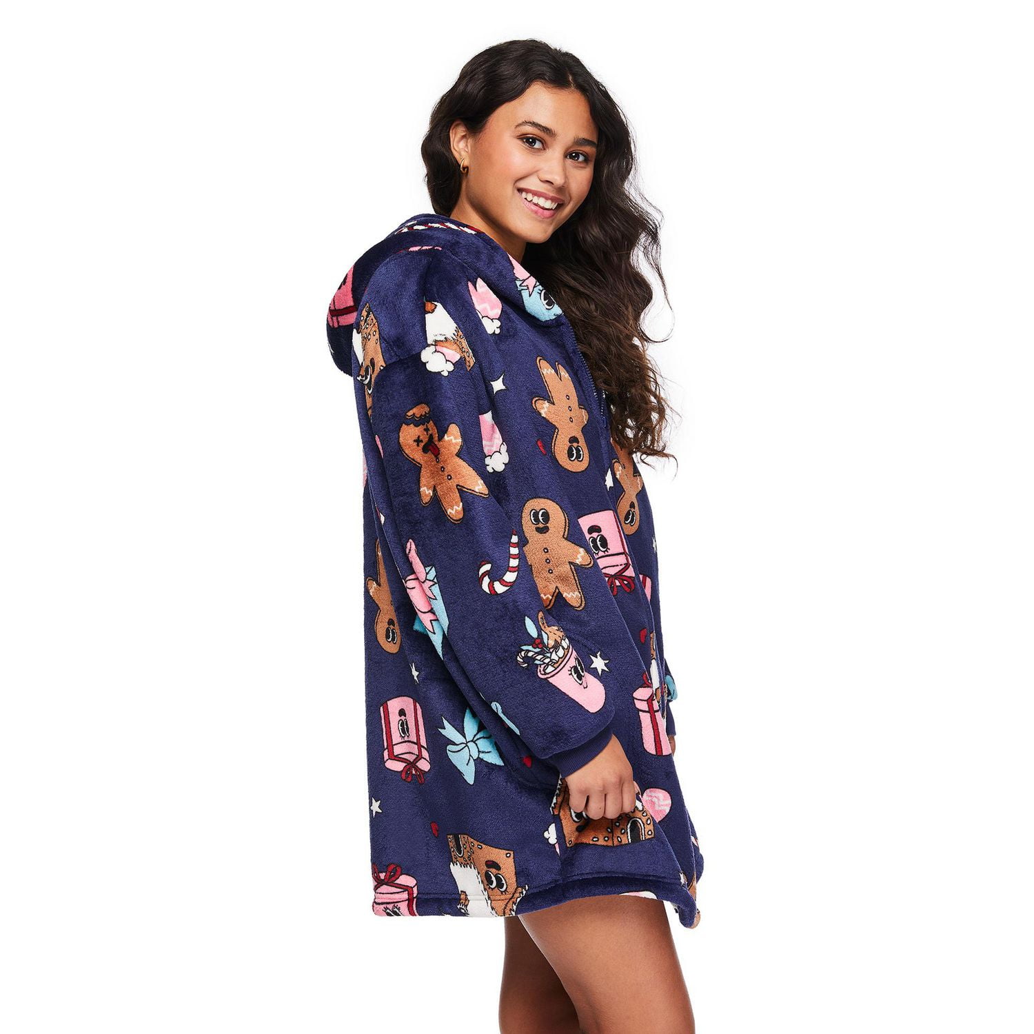 Haut à capuchon zippé sur la longueur No Boundaries pour femmes