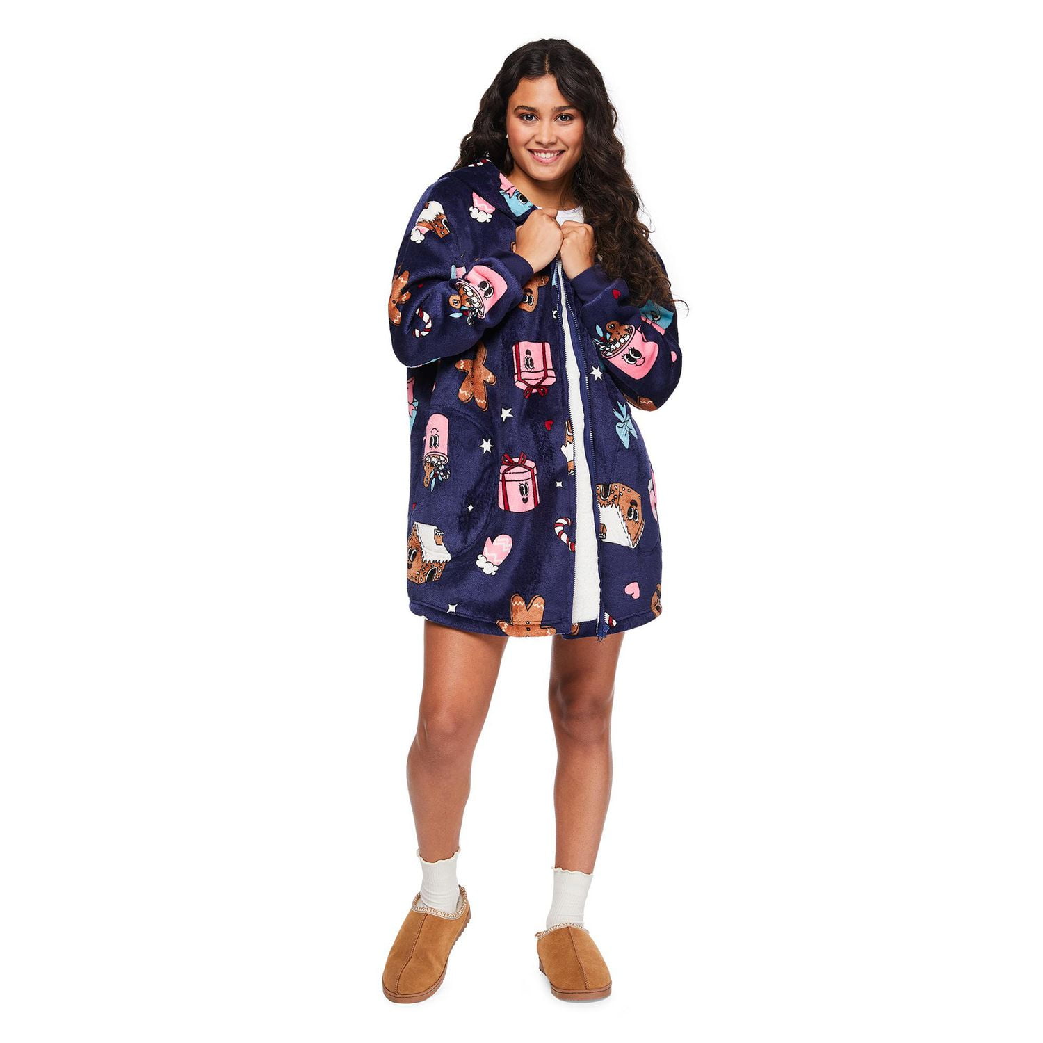 Haut à capuchon zippé sur la longueur No Boundaries pour femmes