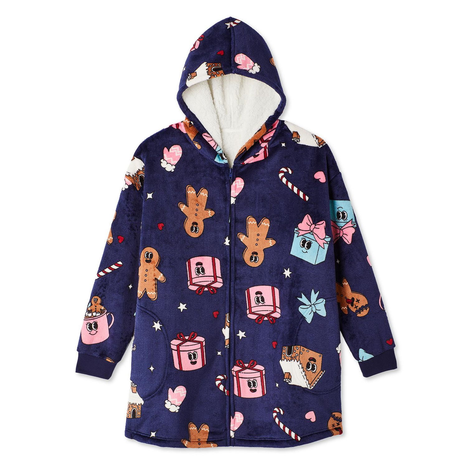 Haut à capuchon zippé sur la longueur No Boundaries pour femmes