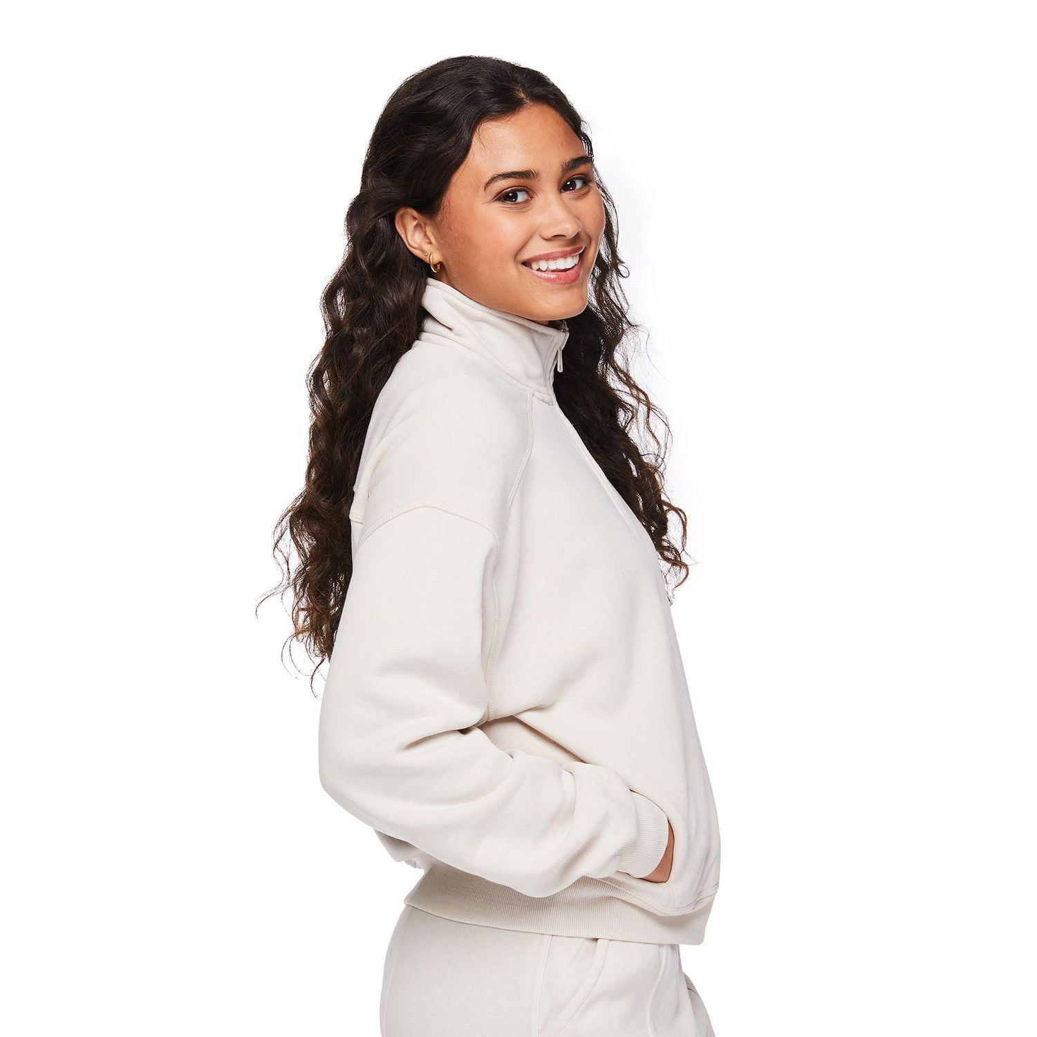 Coton ouaté à demi-fermeture éclair Wild Skye pour femmes