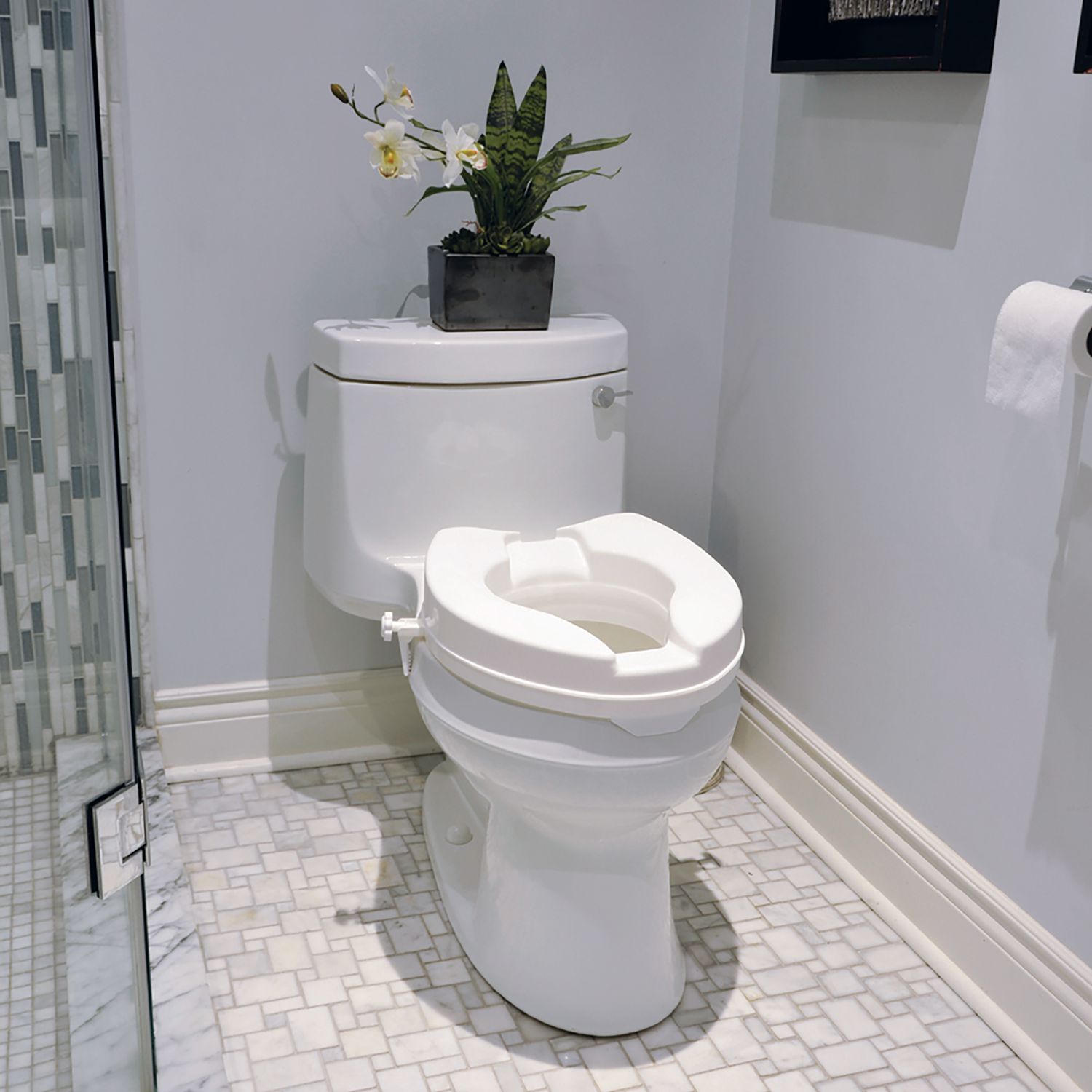 Siege Toilette Sureleve De 2 Av/Couvercle - Premier Ostomy Centre