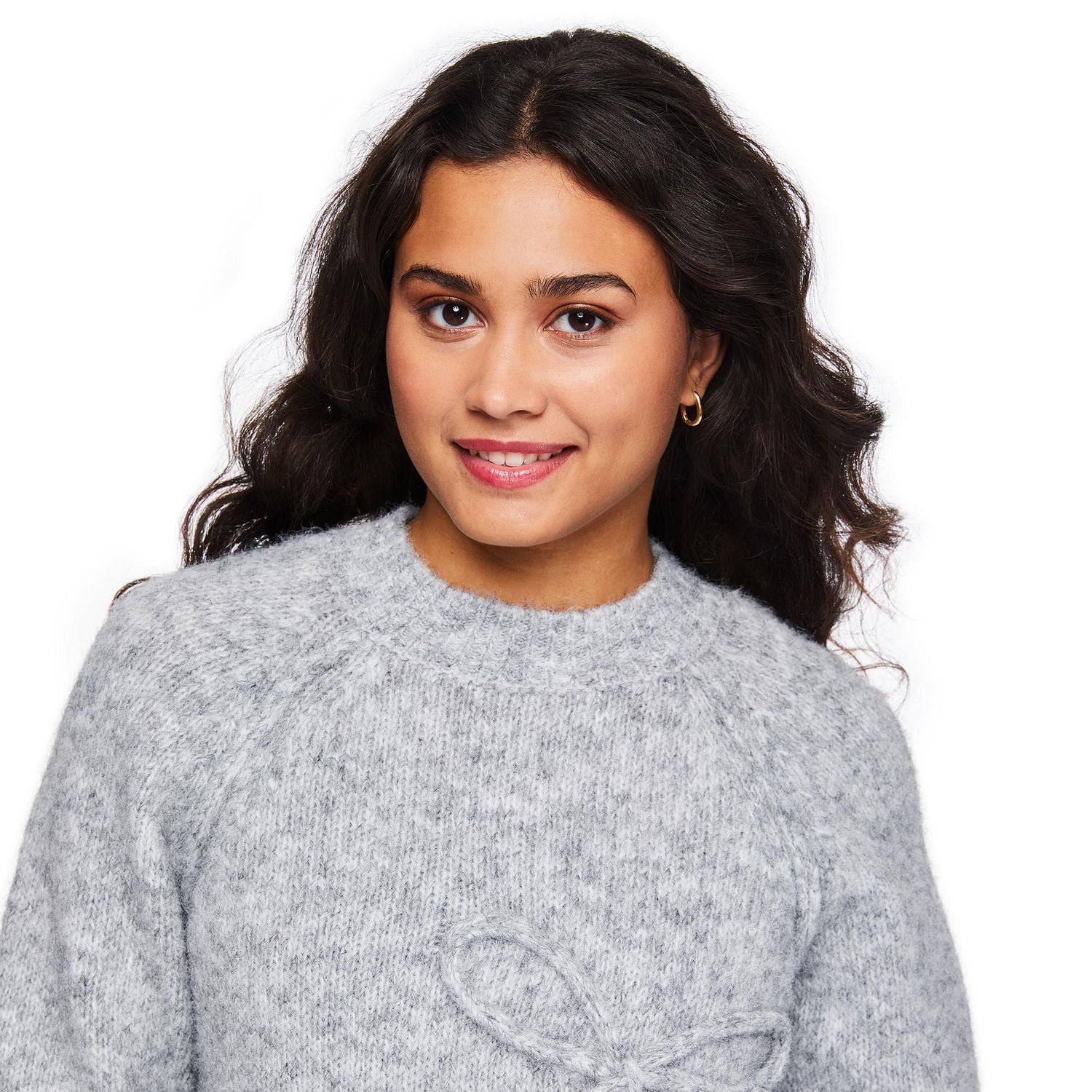 No Boundaries Women's Bow Sweater