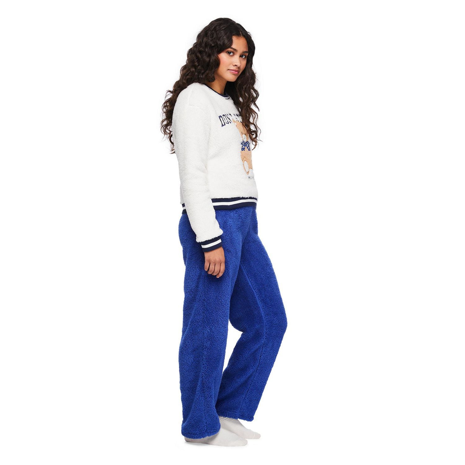 No Boundaries Women's Cozy Pajama 2-Piece Set