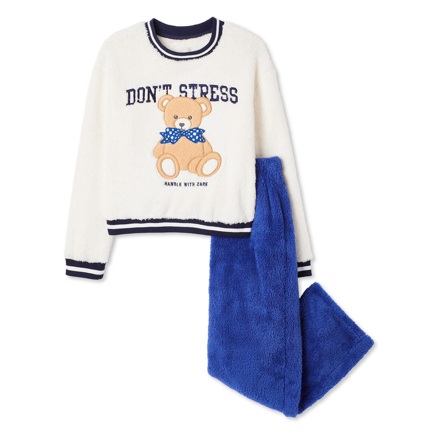 No Boundaries Women's Cozy Pajama 2-Piece Set