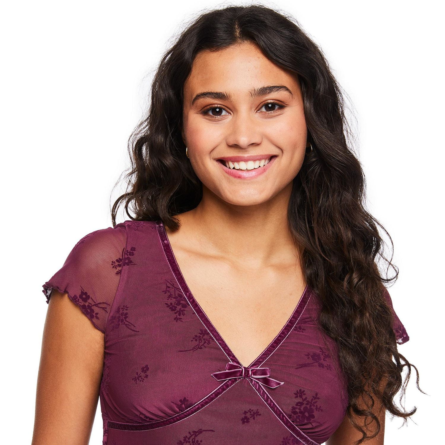 No Boundaries Women's Flocked Dress