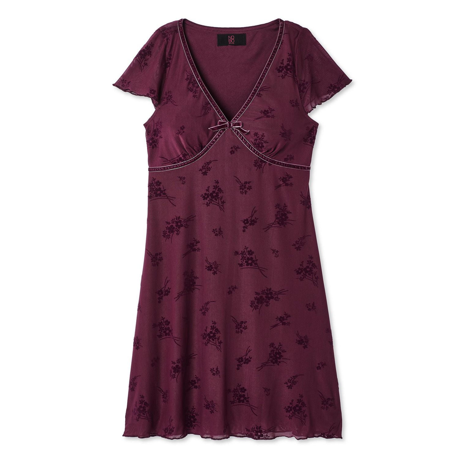 Robe à motif floqué No Boundaries pour femmes