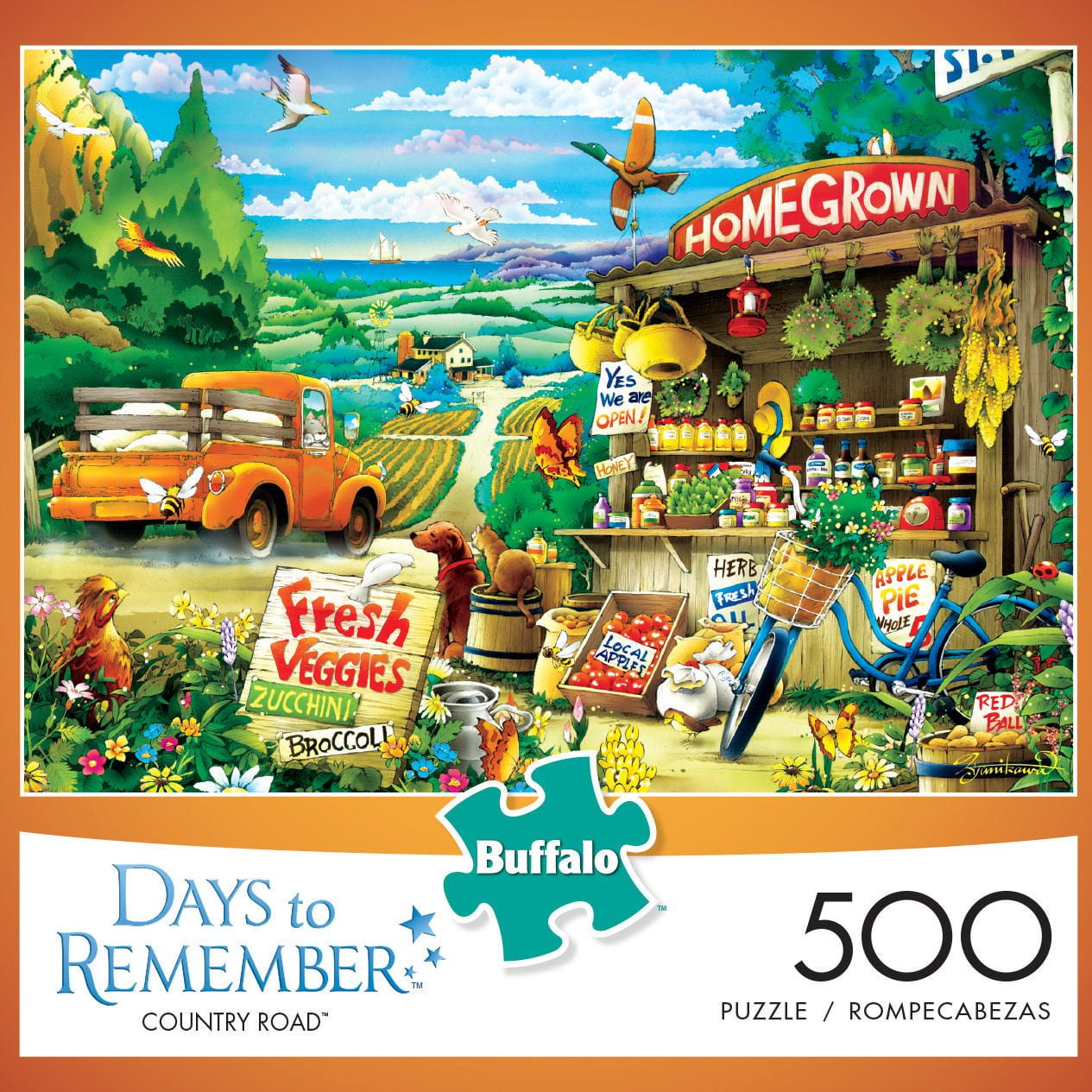 Buffalo Games Days to Remember Country Road 500 Piece Jigsaw Puzzle