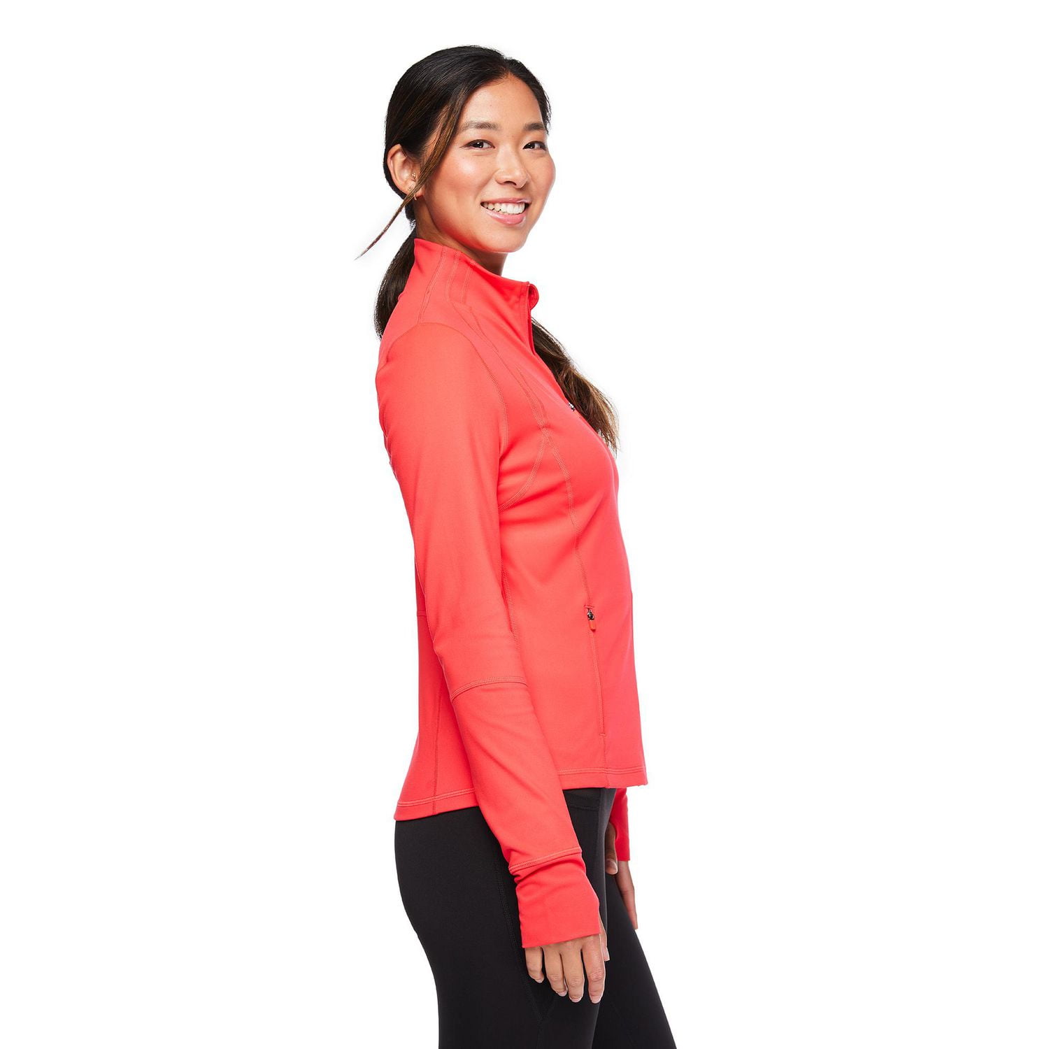 Manteau performance zippé sur la longueur Athletic Works pour femmes Tailles TP–TTG