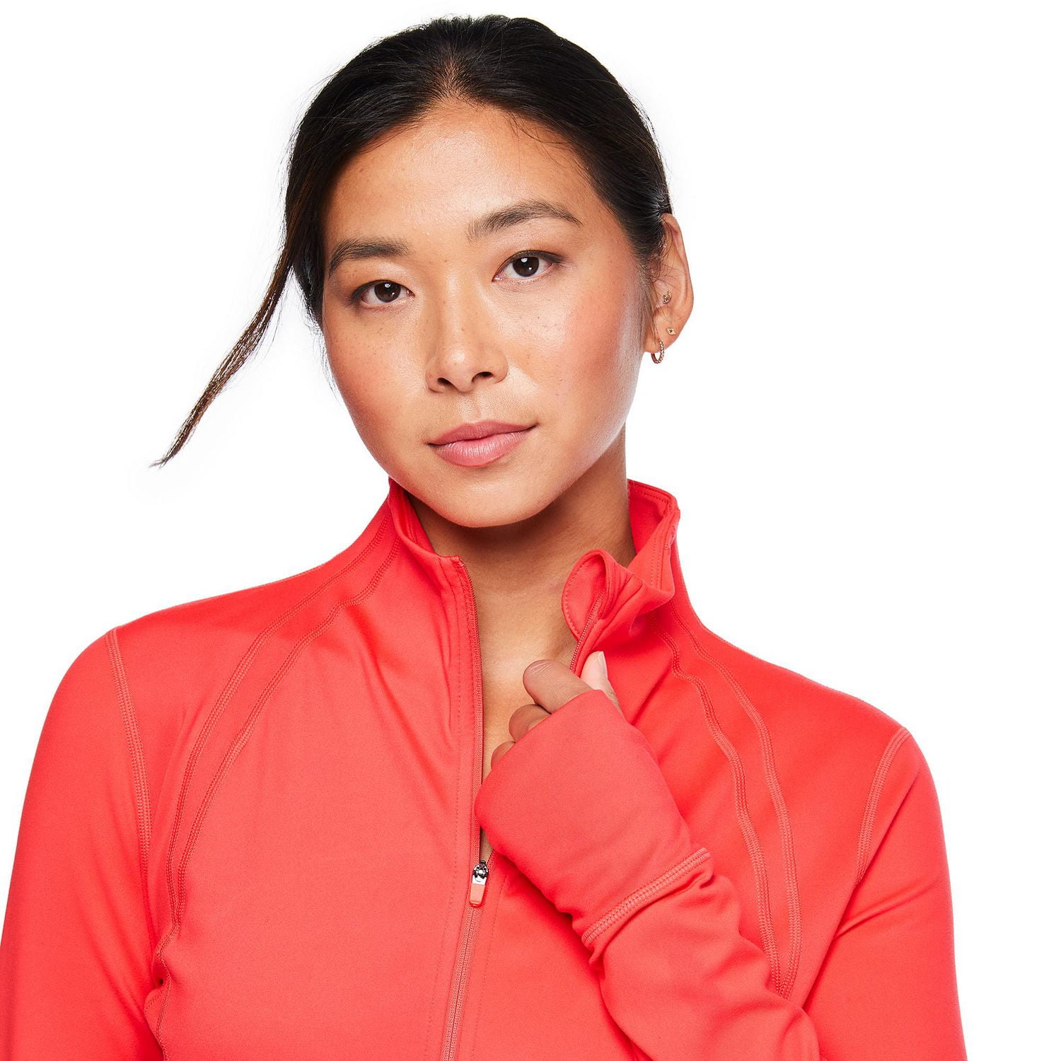 Manteau performance zippé sur la longueur Athletic Works pour femmes Tailles TP–TTG