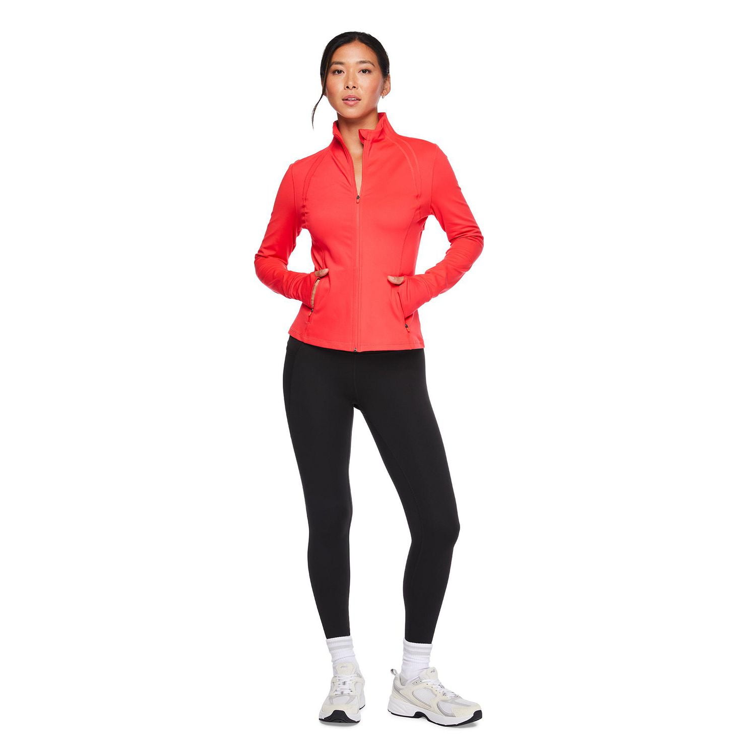 Manteau performance zippé sur la longueur Athletic Works pour femmes Tailles TP–TTG