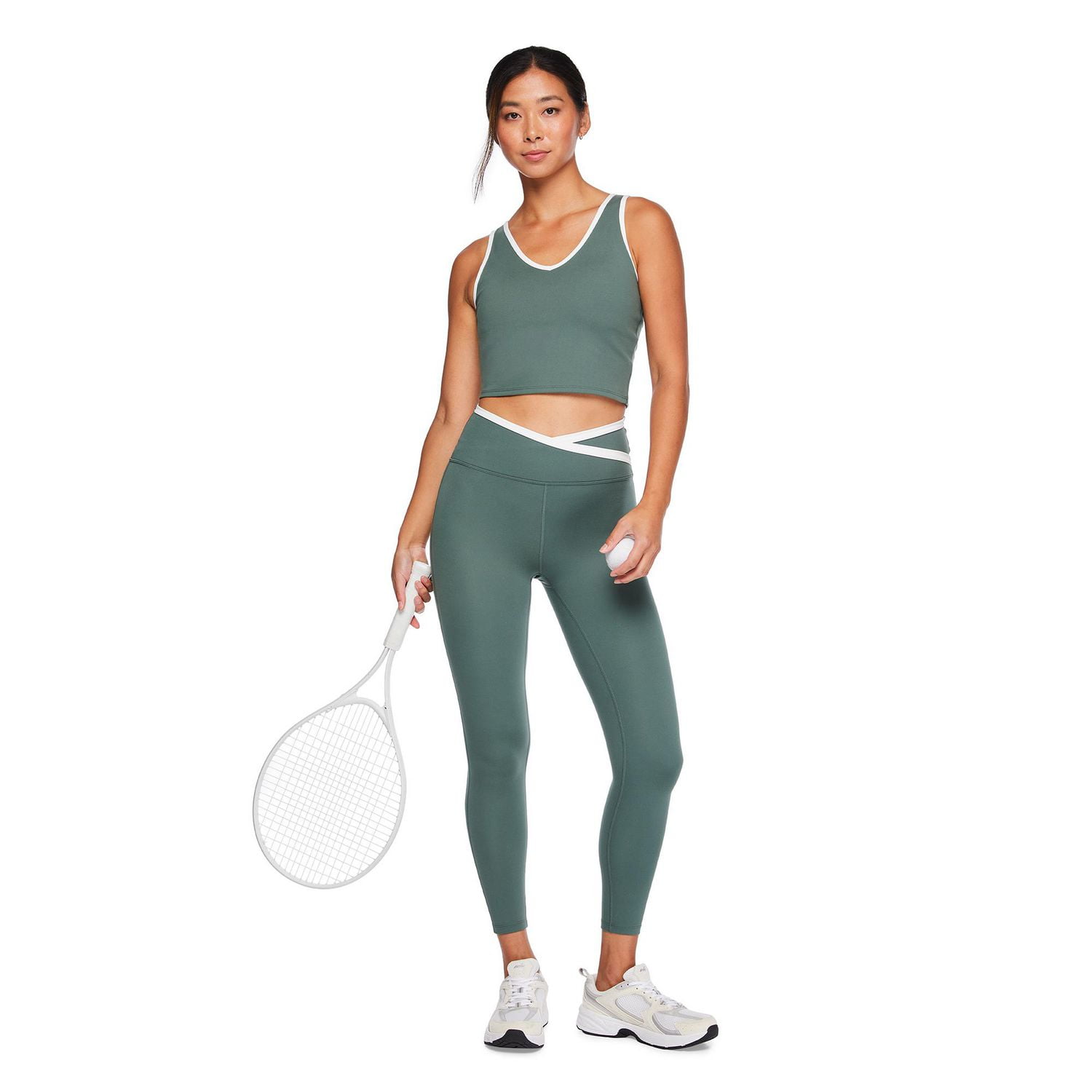 Athletic Works Women's V-Neck Longline Bra