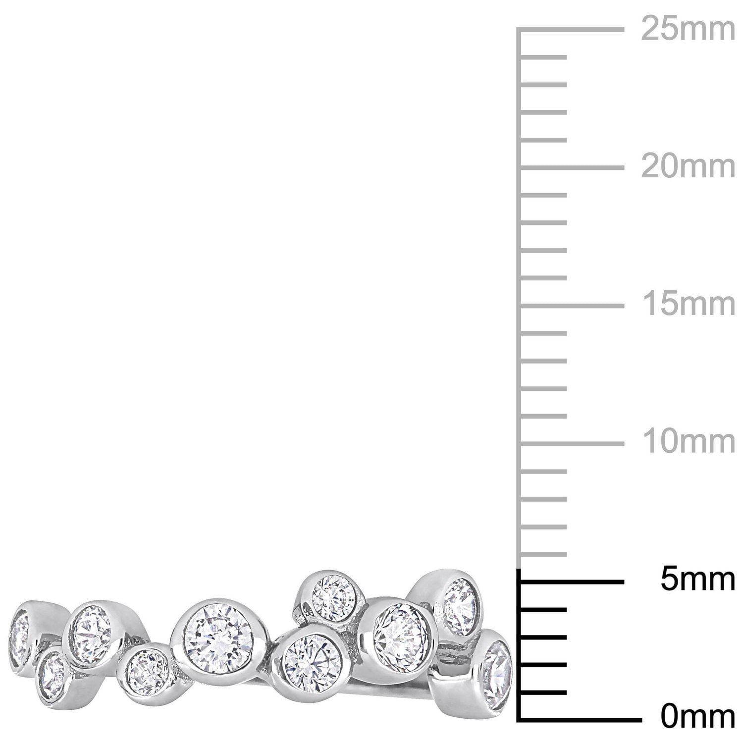 Bague de Miabella avec 1-1/5 Carat PBT de Zircon cubique en argent sterling
