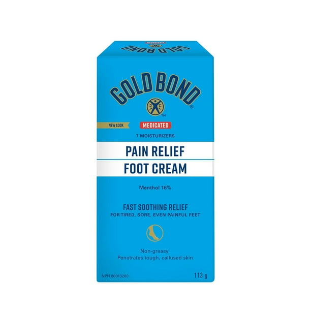 Gold Bond Medicated Pain Relief Foot Cream 113 g, Fast, Temporary