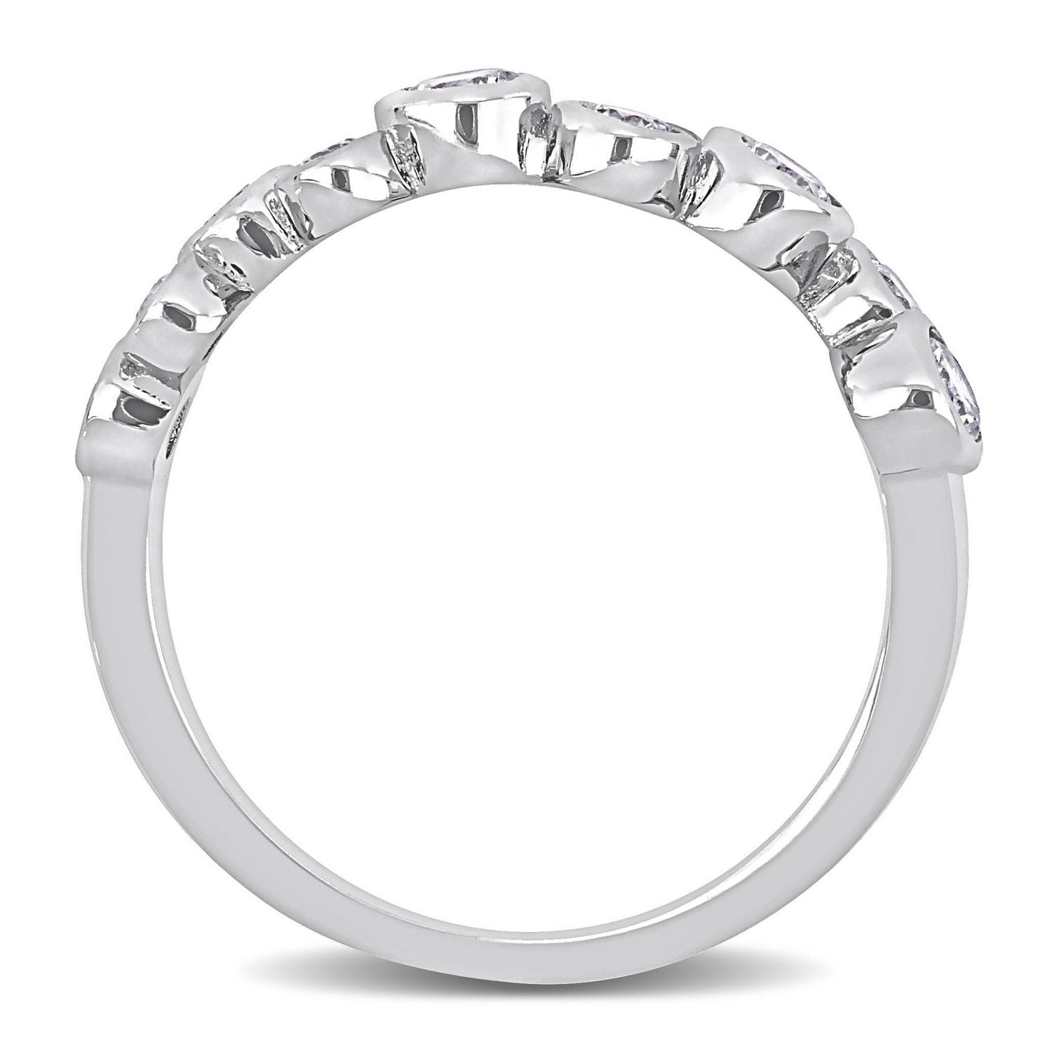 Bague de Miabella avec 1-1/5 Carat PBT de Zircon cubique en argent sterling