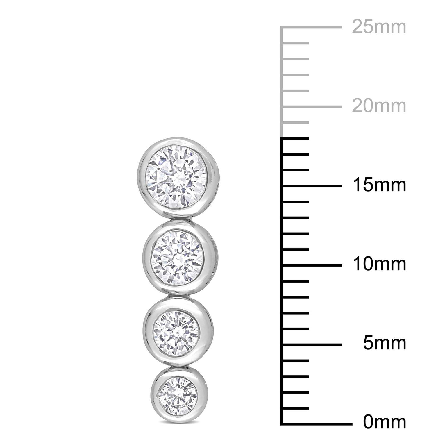 Boucles d'oreilles graduée de Miabella avec 2-3/4 Carat PBT de Zircon cubique en argent sterling