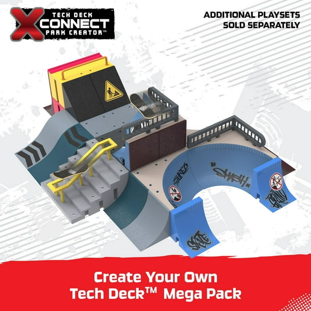 Tech Deck, Jump N' Grind X-Connect Park Creator, Coffret rampe à construire  et à personnaliser avec fingerboard exclusif