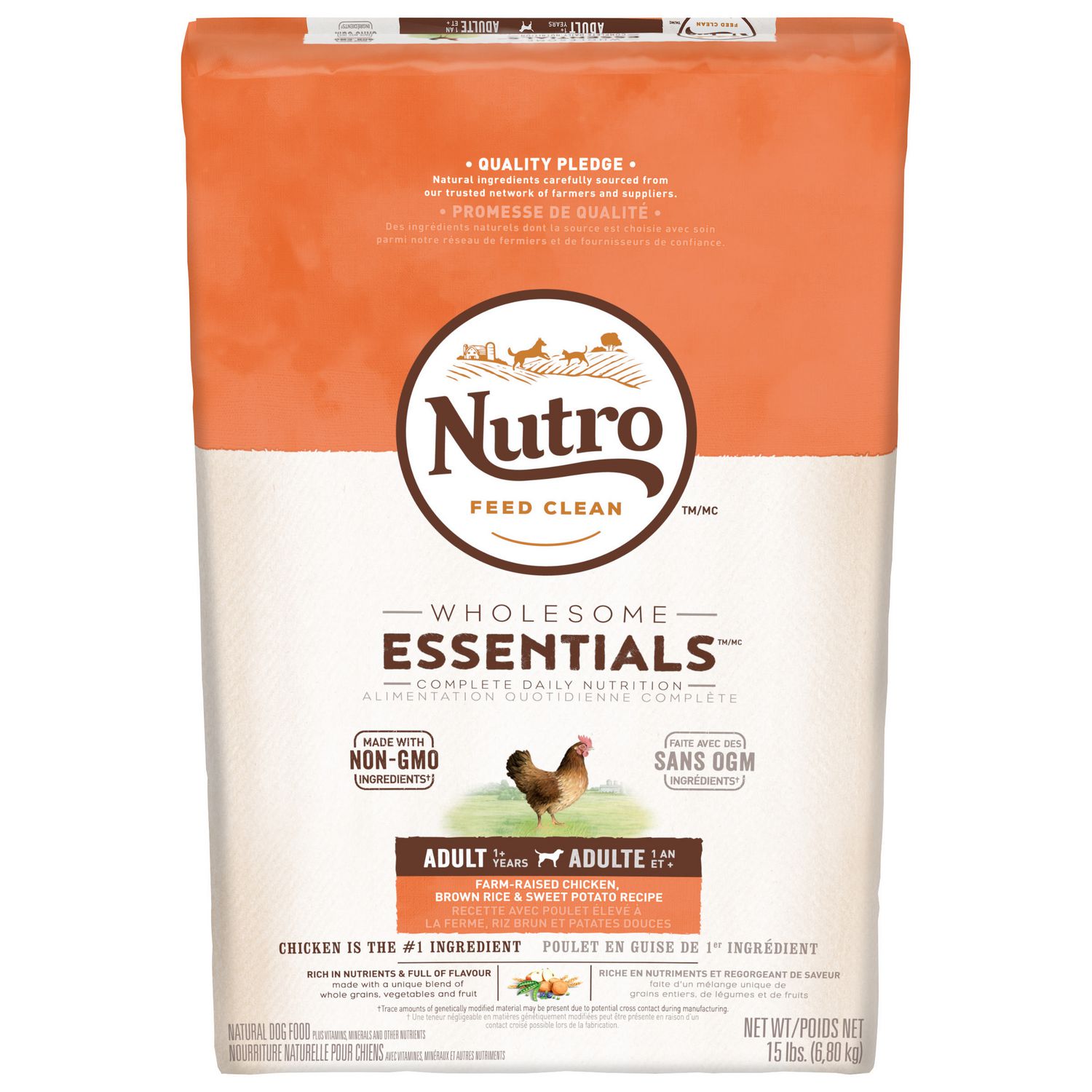 NUTRO WHOLESOME ESSENTIALS Adult Dry Dog Food Farm-Raised Chicken Whole