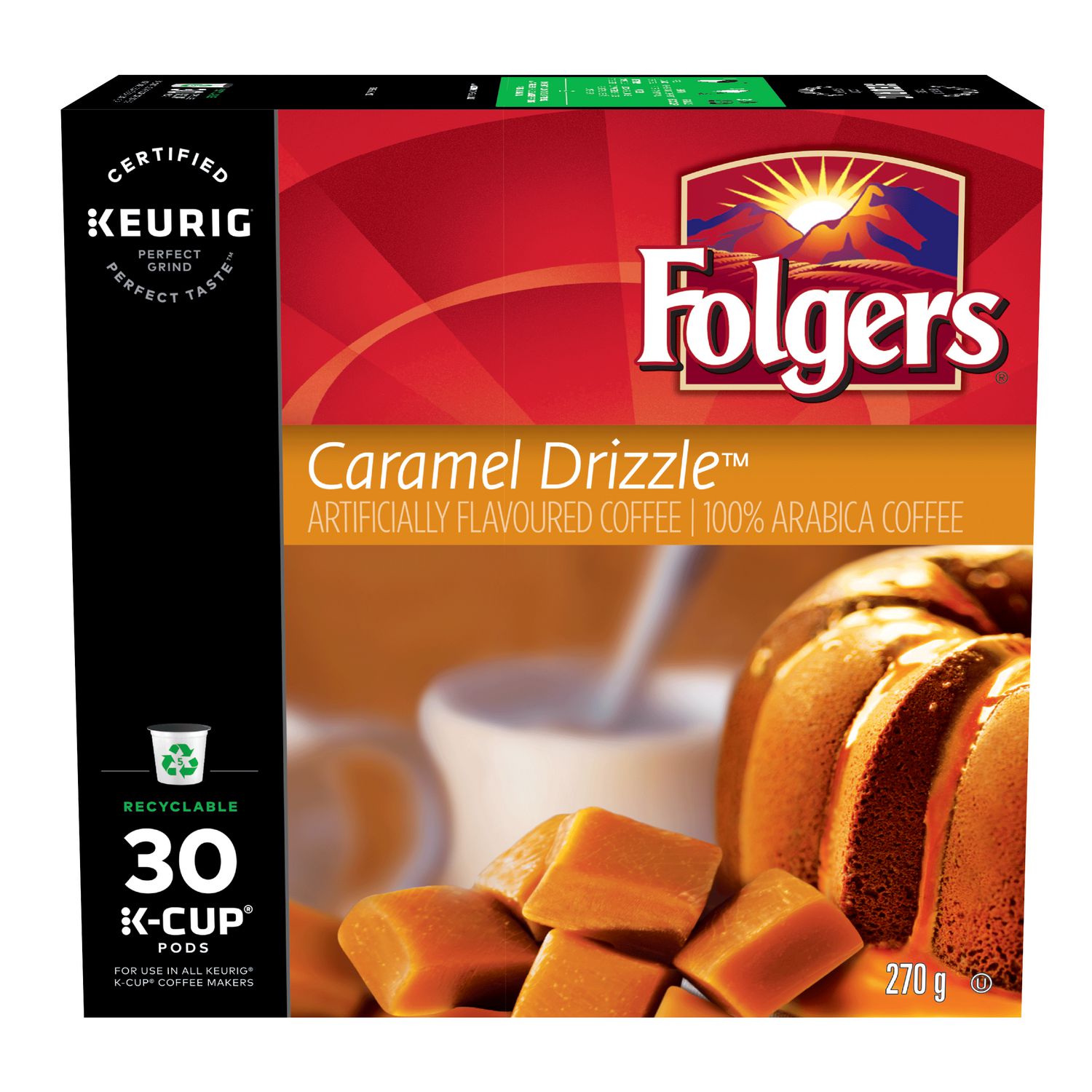 Folgers Caramel Drizzle K-Cup Coffee Pods 30 Count | Walmart Canada