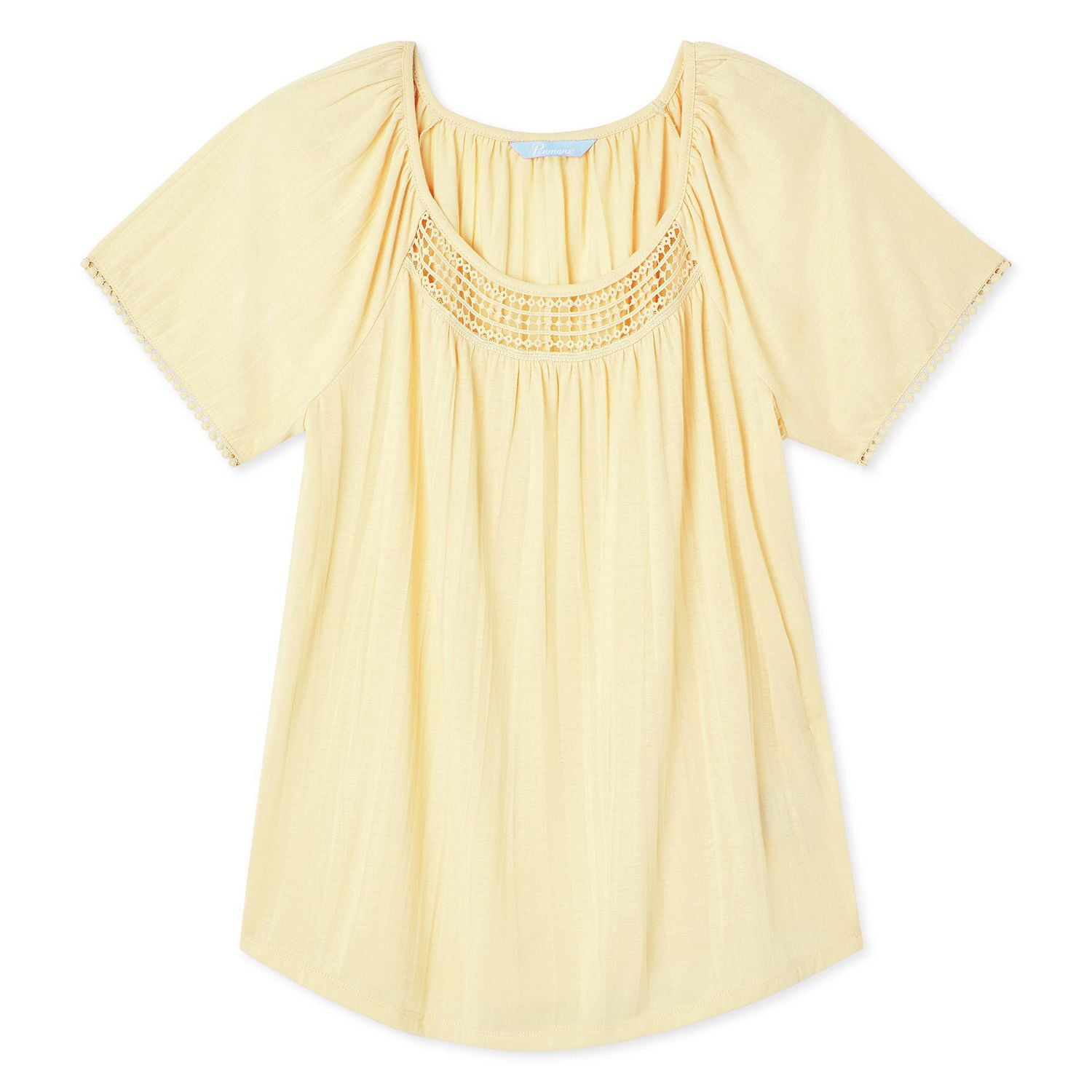 Penmans Women's Crochet Trim Peasant Top