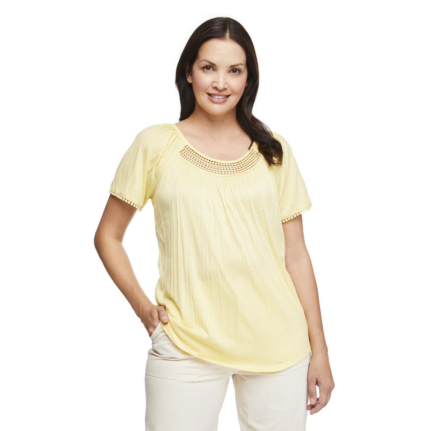 Haut paysant avec garniture crochetée Penmans pour femmes