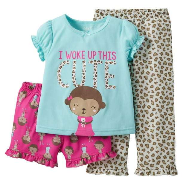Ensemble pyjama 3 pièces pour bébé filles de Child of Mine made by Carter’s - Mignon