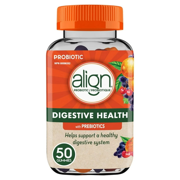 Align Digestive Health Prebiotic + Probiotic Gummies, 50CT - Walmart.ca