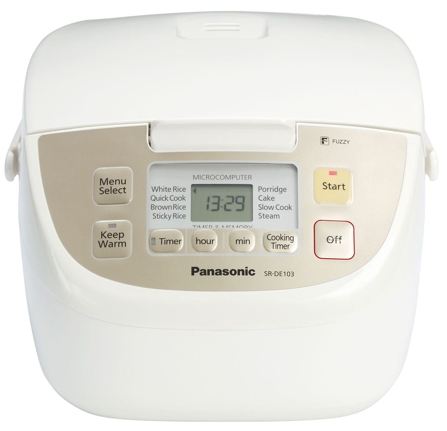 Panasonic Srde103 5 Cup Advanced Microcomputer Controlled Fuzzy Logic Rice Cooker Steamer 7376