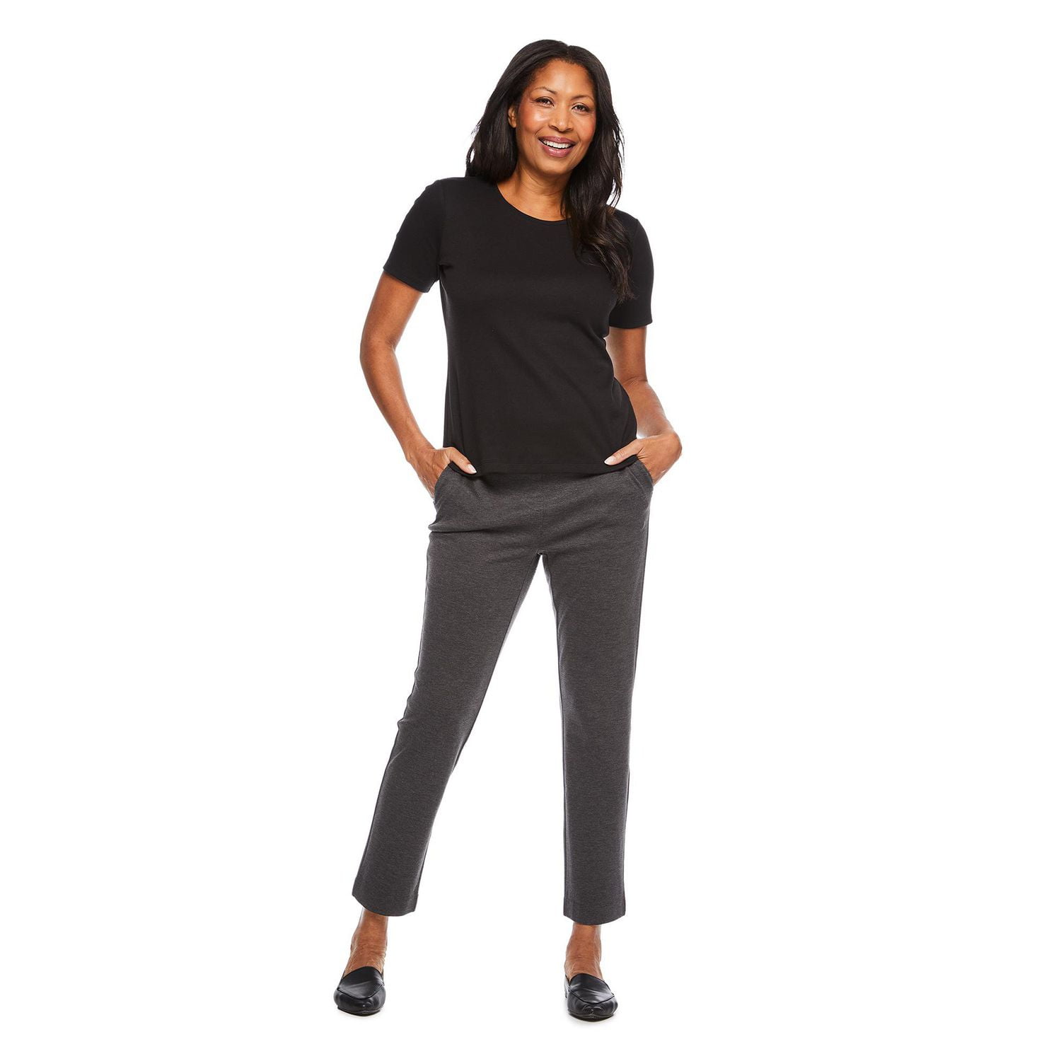 Iyla Women's Interlock Crew Neckline Tee, Sizes S-XXL