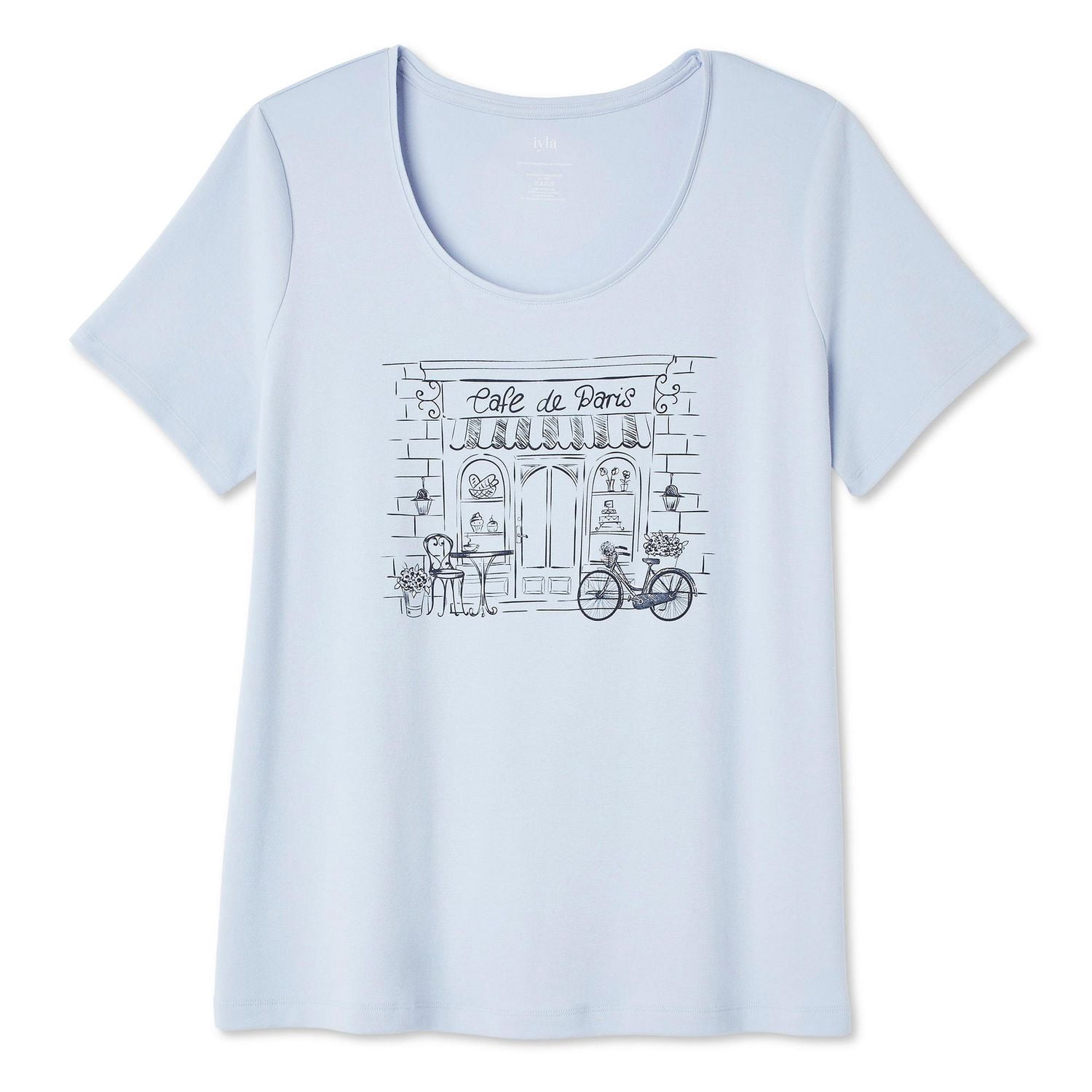 Iyla Women's Plus Interlock Crew Neckline Tee