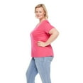 thumbnail image 2 of Iyla Women's Plus Interlock Crew Neckline Tee, 2 of 6