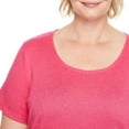 thumbnail image 4 of Iyla Women's Plus Interlock Crew Neckline Tee, 4 of 6