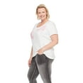 thumbnail image 2 of Iyla Women's Plus Interlock Crew Neckline Tee, 2 of 6