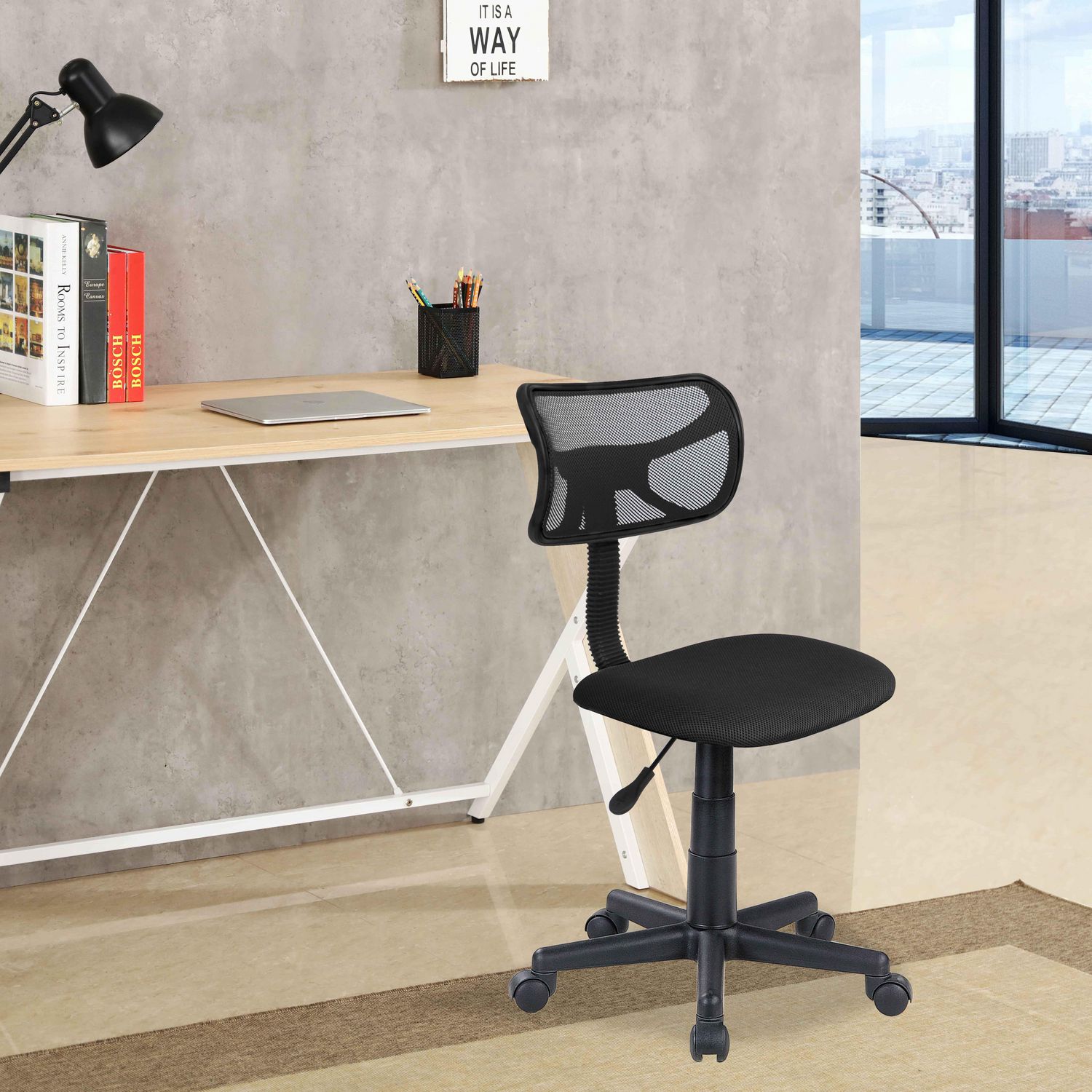 Mainstays Swivel Office Chair Height Adjustable Swivel Mesh