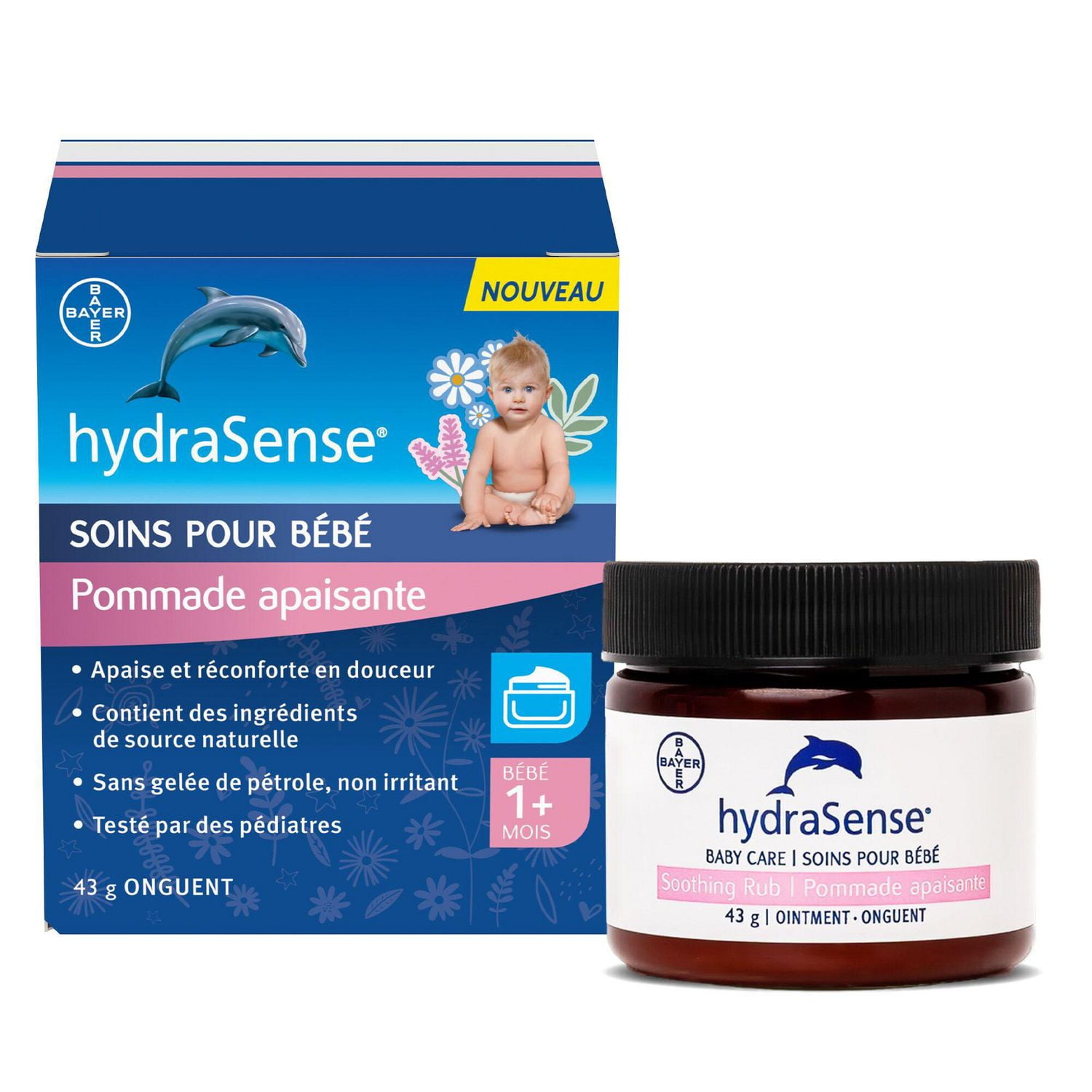 hydraSense Baby Care Soothing Rub – Gently Soothes & Comforts, Petrolatum-free, Non-irritating, Made with Naturally Sourced Ingredients Eucalyptus, Lavender, and Chamomile, Pediatrician Tested, 43 g