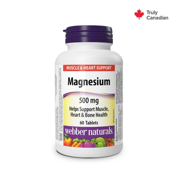 Webber Naturals Magnésium, Absorption accrue, 500 mg