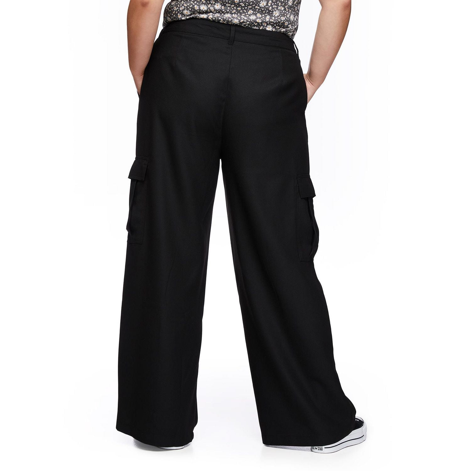 Harper + Zoe Plus Women's Wide Leg Utility Pant